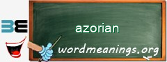 WordMeaning blackboard for azorian